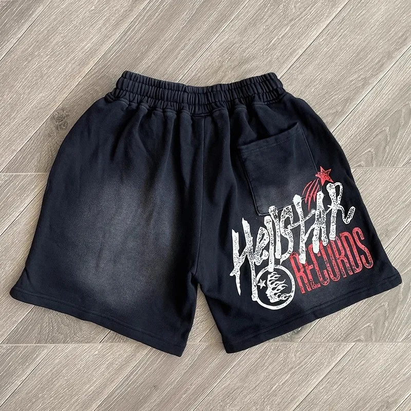European and American Pure Cotton Flash Printing Casual Sports Men's and Women's Washing Shorts