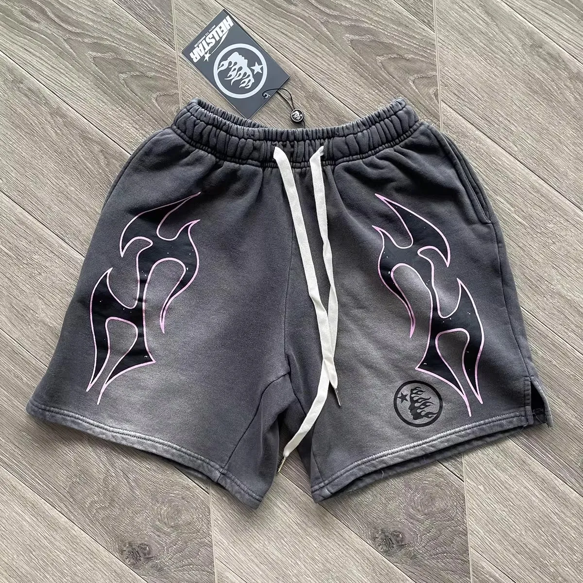 European and American Pure Cotton Flash Printing Casual Sports Men's and Women's Washing Shorts
