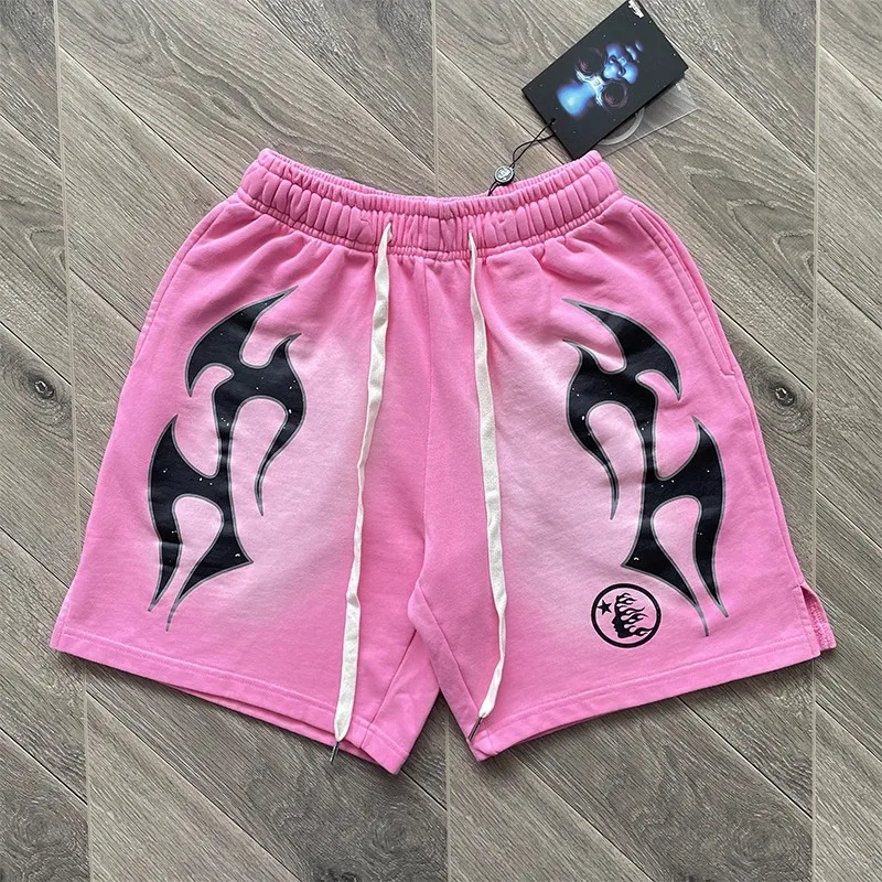 European and American Pure Cotton Flash Printing Casual Sports Men's and Women's Washing Shorts