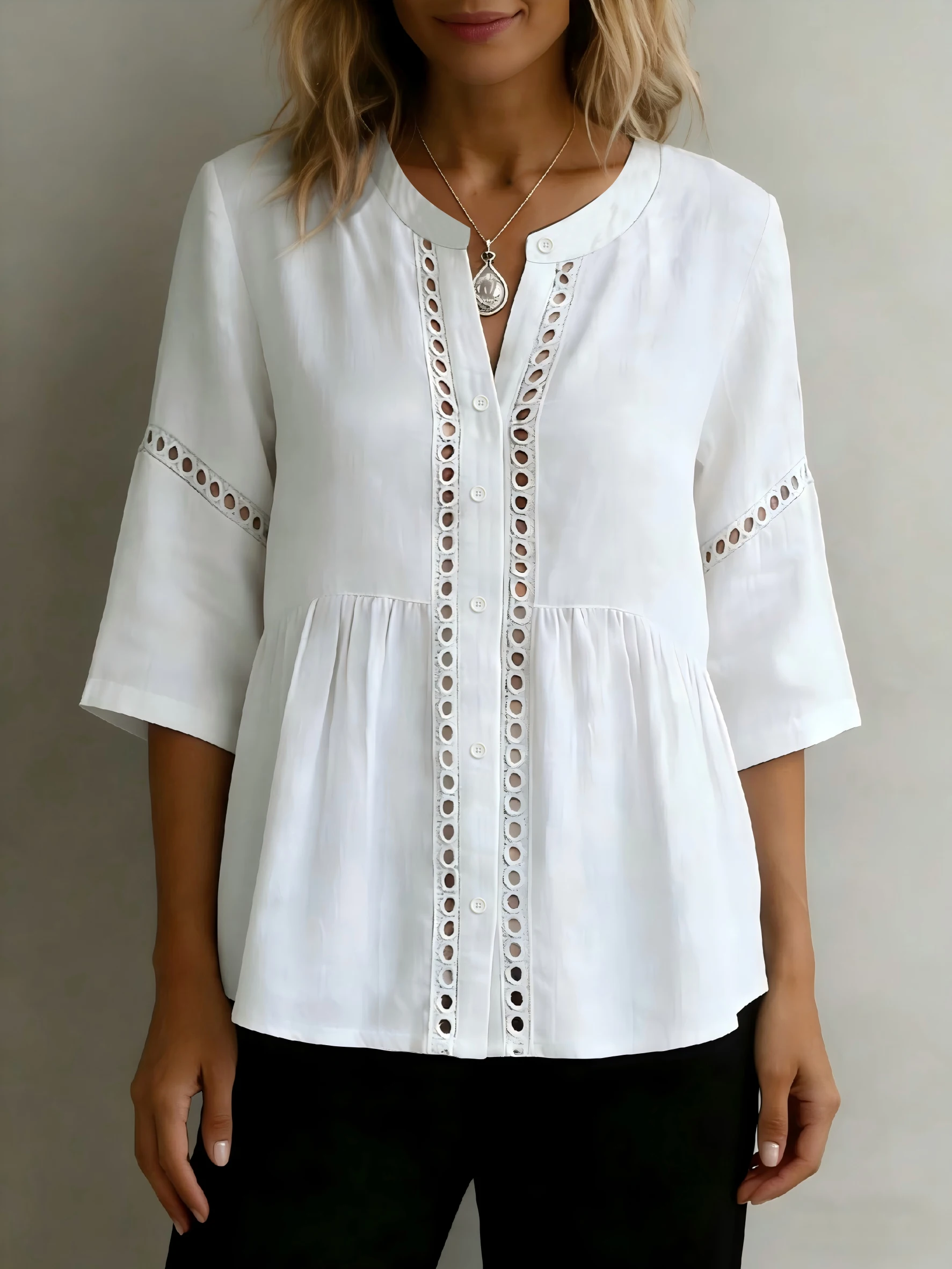 Temperament Loose Woman Shirt Fashion Casual Blouse Elegant short Sleeve Woman Shirt Holiday Weekend Top