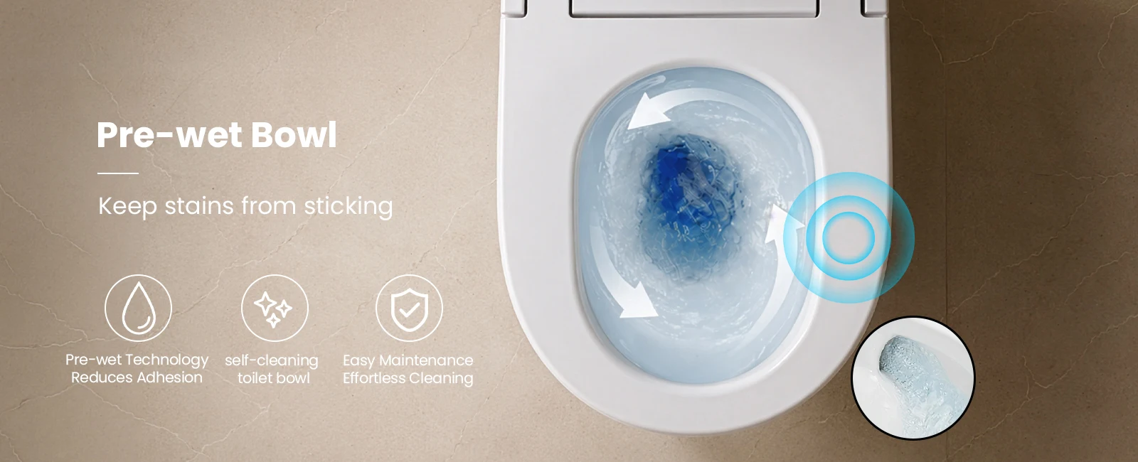 Sanyipace One-piece Smart Toilet Seat and Bidet GFCI 110V Electrical Safety Standard Auto Flush Toilet Warm Water Cleaning Foot Kick Touchless Operation Toilet