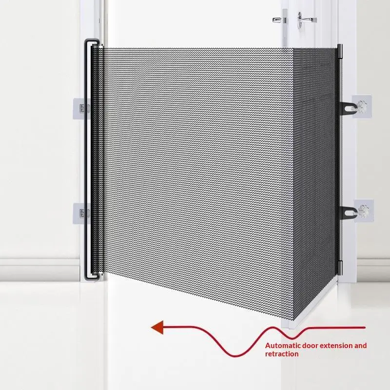~Retractable Pet Gate Dog Baby Retractable Gate No-Drill Childproof Net Fence Cat Baffle For Indoor Pet Dog Barrier Fences