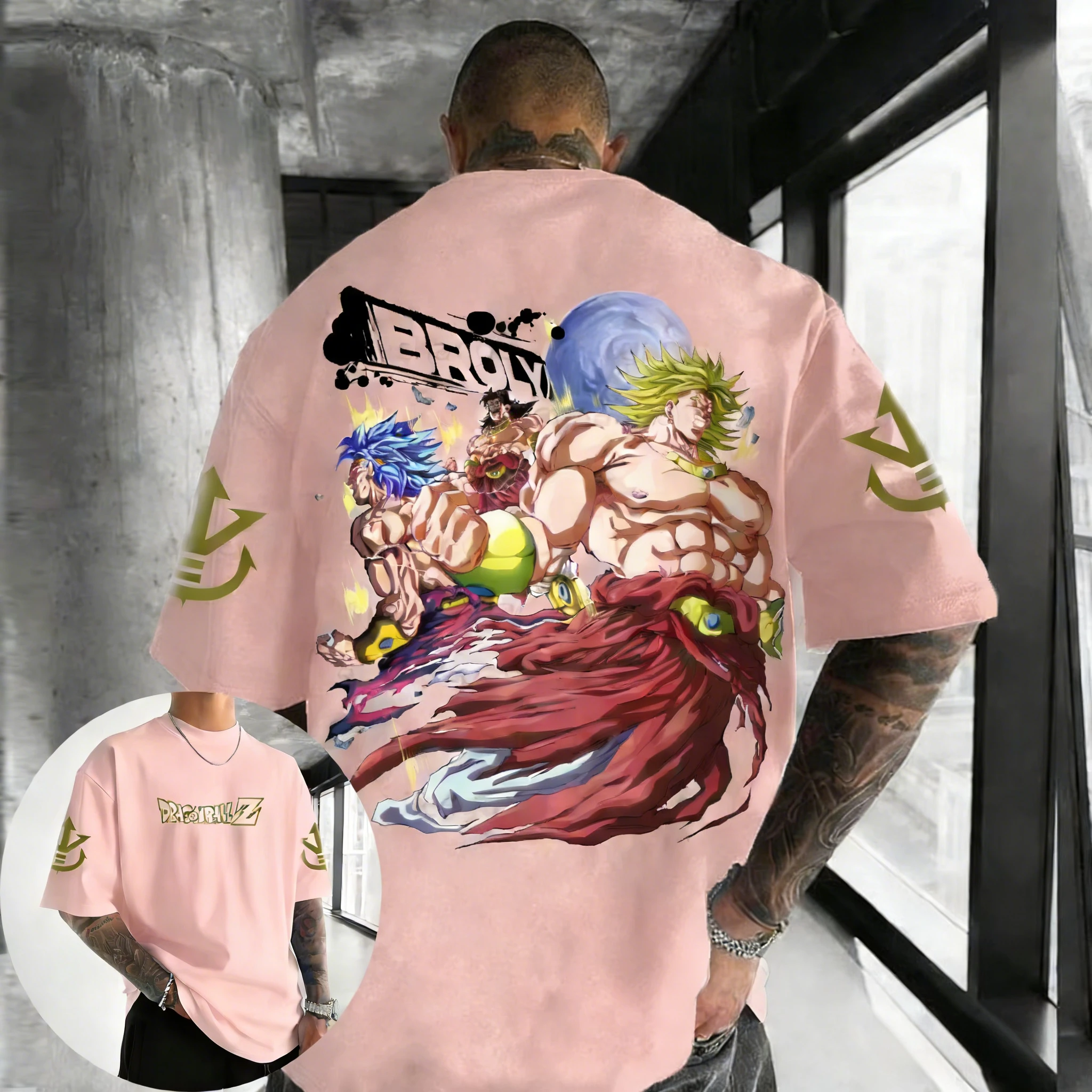Dragon Ball Anime Cotton T-shirt 2026 Summer New Broli Printed Men's and Women's Street Trendy Loose Casual Parent Child Top