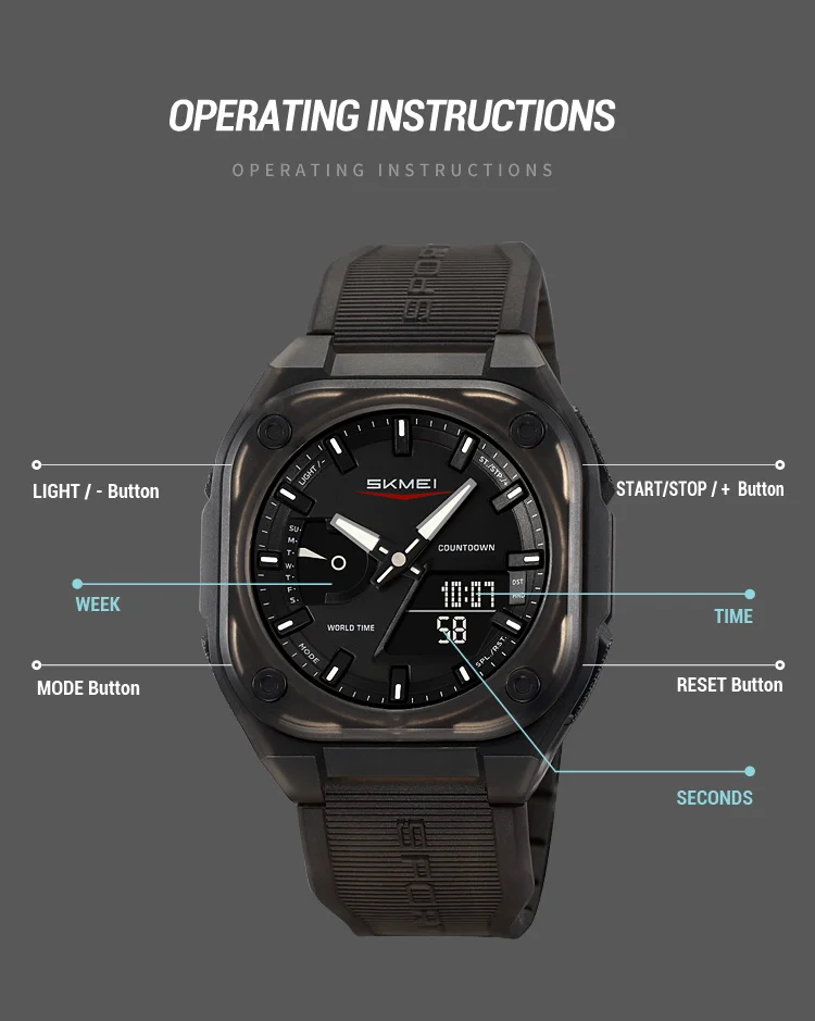 SKMEI Business Digital Electronic Watch Fashion Sports Quartz Watches For Mens Women Waterproof Wristwatches Clock Reloj Hombre