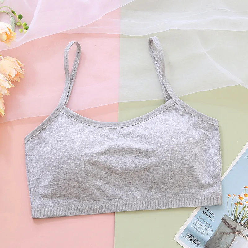 Adolescence Girls Brassiere Fixed Inner Pad Children Breast Care Girl Bra 8-16 Years Cotton Girl Underwears Bra For Teenage Girl