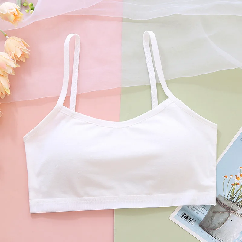 Adolescence Girls Brassiere Fixed Inner Pad Children Breast Care Girl Bra 8-16 Years Cotton Girl Underwears Bra For Teenage Girl