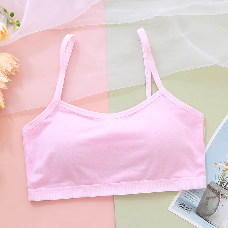 Adolescence Girls Brassiere Fixed Inner Pad Children Breast Care Girl Bra 8-16 Years Cotton Girl Underwears Bra For Teenage Girl