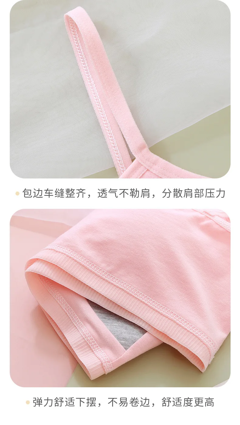 Adolescence Girls Brassiere Fixed Inner Pad Children Breast Care Girl Bra 8-16 Years Cotton Girl Underwears Bra For Teenage Girl