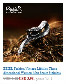 BEIER Cross Antiqued Northern Europe Viking 316L Stainless Steel Ring Gothic Pattern Jewelry  Factory price  BR8-215 US Size
