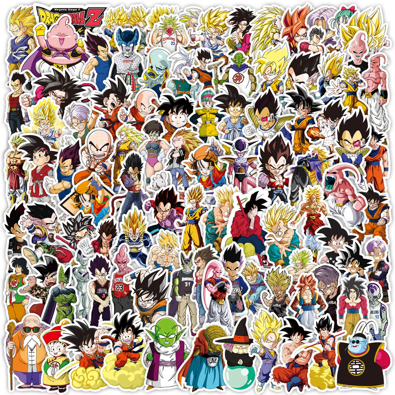 10/50/100PCS Dragon Ball‌ Classic Anime Graffiti Stickers Cool Animated Characters Cartoon Decal Notebook Phone Guitar Helmet