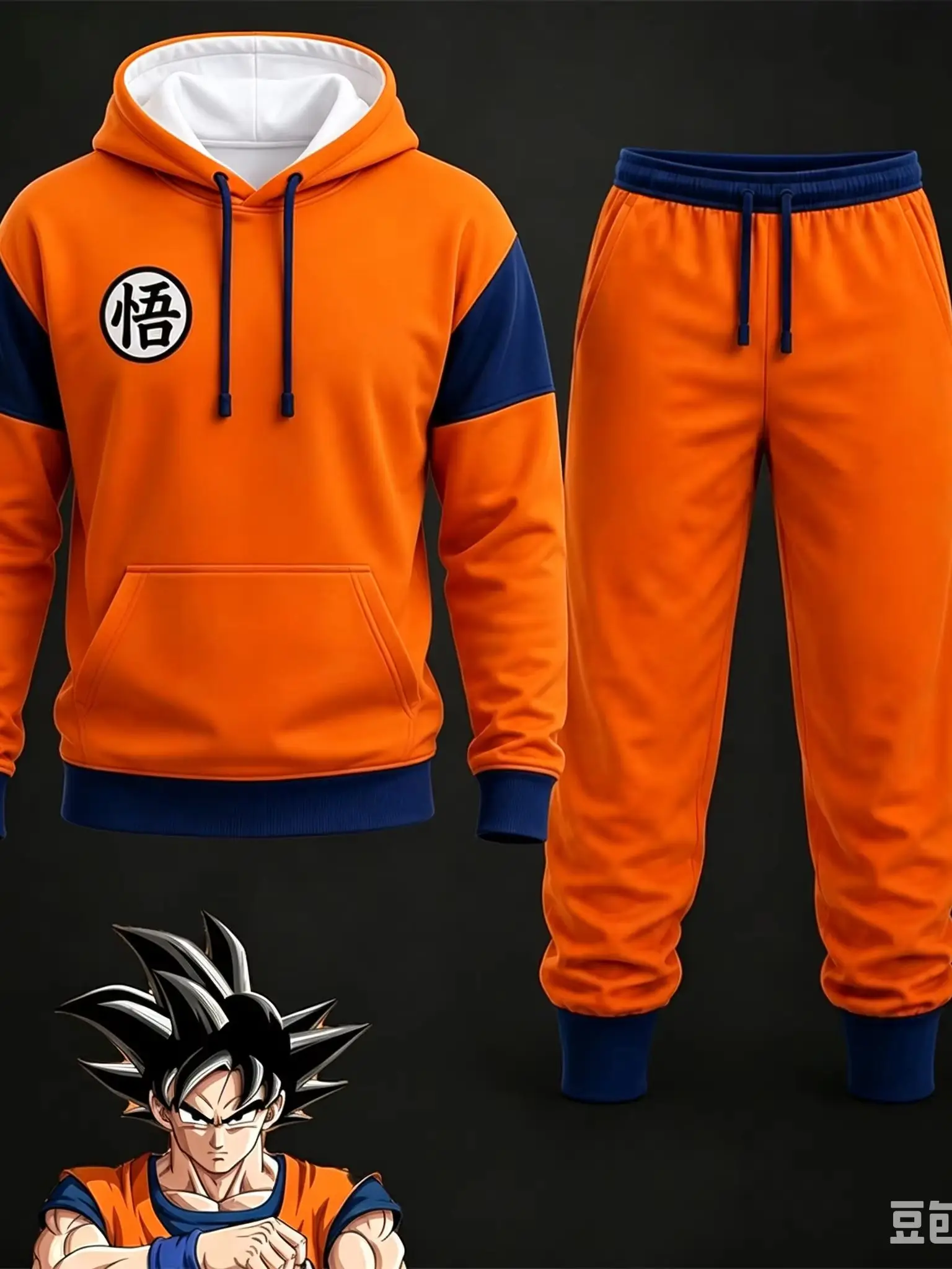 New Dragon Ball Son Goku Cosplay 3D Hoodie and pants Set Men And Women Casual Sports Set Oversized Quick Drying Training Set 