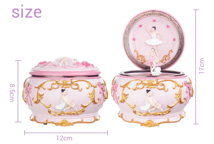Romance Teenage Ballerina Dancing Girl Music Box Swan Lake Luminous Musical Box Wedding Christmas for Girlfriend Gift Home Decor