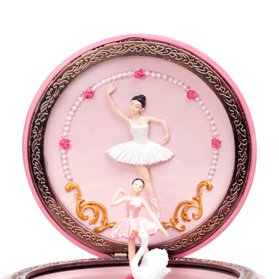 Romance Teenage Ballerina Dancing Girl Music Box Swan Lake Luminous Musical Box Wedding Christmas for Girlfriend Gift Home Decor