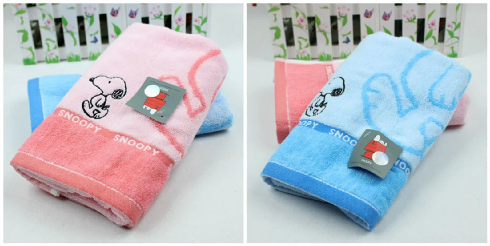 60x30cm Snoopy Towel Cotton Thickened Water Absorption Adult Boys Girls Soft Affinity Face Towel Cute Cartoon Face Washcloth