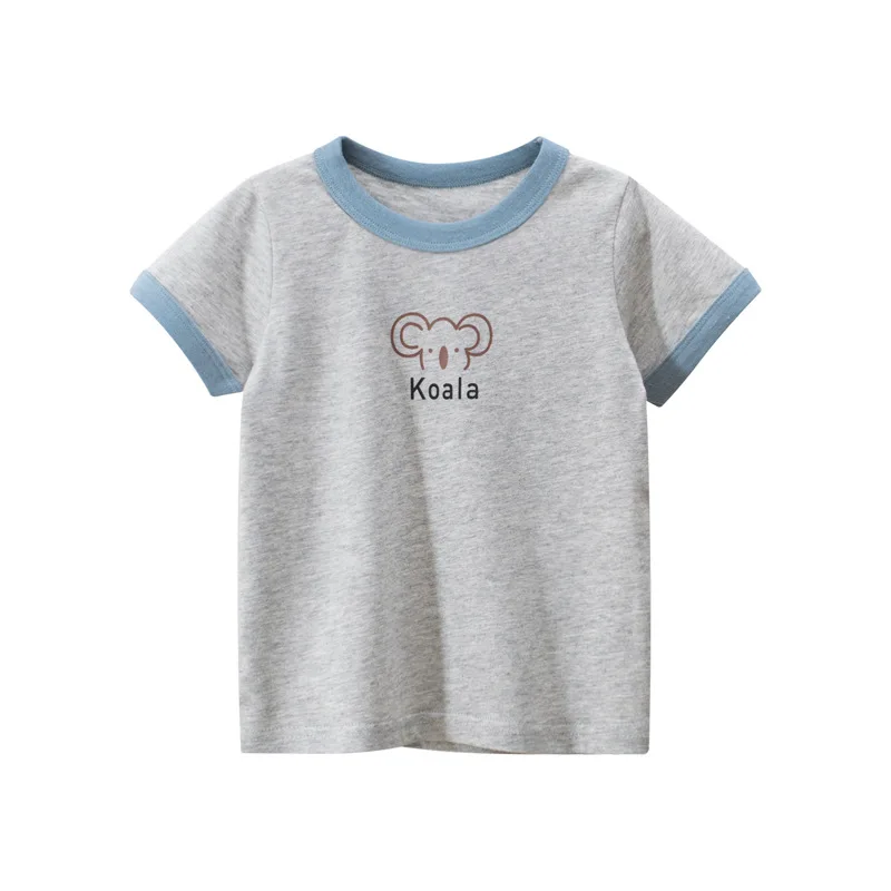 2025 Summer 2-8 Years Kids Girl Shorts Sleeve T-shirts Printed Little Girl Top Baby Girl T Shirts Children Toddler Girl Clothes