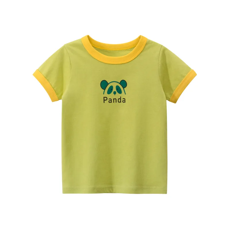 2025 Summer 2-8 Years Kids Girl Shorts Sleeve T-shirts Printed Little Girl Top Baby Girl T Shirts Children Toddler Girl Clothes