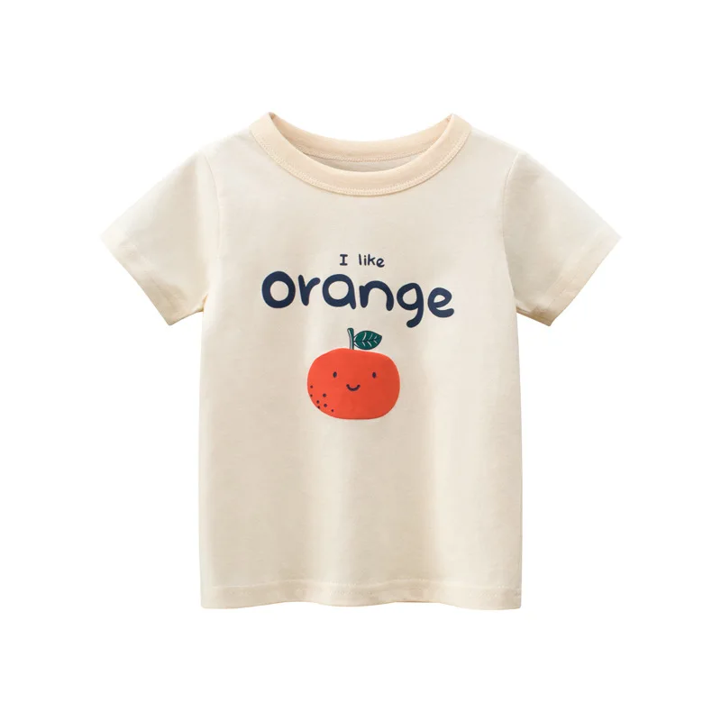 2025 Summer 2-8 Years Kids Girl Shorts Sleeve T-shirts Printed Little Girl Top Baby Girl T Shirts Children Toddler Girl Clothes