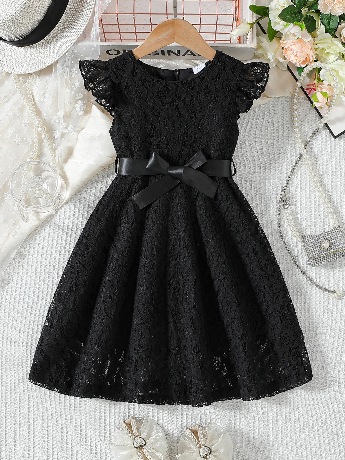 Girls Lace Dress Summer Princess Dresses for Kids Candy Color Teenager Wedding Performance Costume Baby Clothing 1-10T