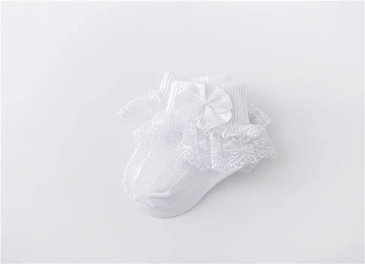 Lawadka 0-24Month Newborn Baby Socks For Girls Cotton Lace Infant Girls Sock Princess Bow Toddler Baby Girls Socks Spring 2024