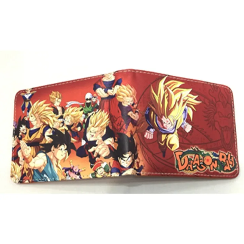 Dragon Ball Cartoon PU Wallet Son Goku Creative Bulma Simple Foldable Coin Purse Multifunctional Card Bag Boy Birthday Gift