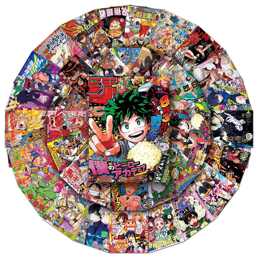 10/30/50pcs Mix Anime Stickers Poster Jujutsu Kaisen Attack on Titan Decals Laptop Motorcycle Phone Waterproof Sticker Kids Toy