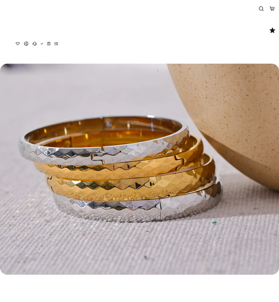 Yhpup 60mm 316l Stainless Steel Round Texture Bracelet Bangle Gold Silver Color Metal Waterproof Wrist Jewelry Bijoux Gift