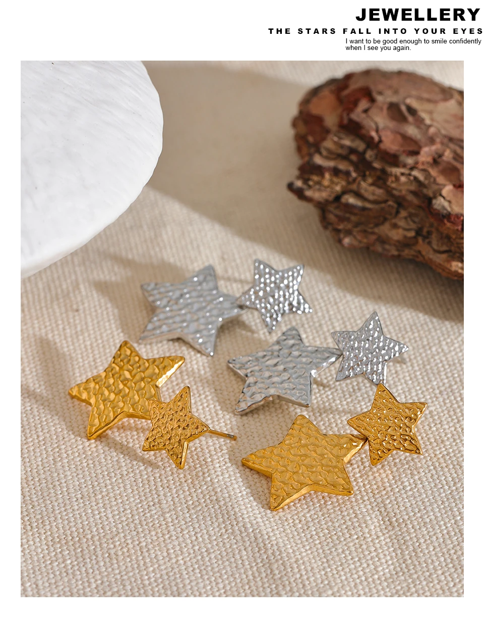Yhpup New Stainless Steel Pentagram Star Dangle Earrings Bijoux Women Simple Metal Rust Proof Trendy Daily Gold Color Jewelry
