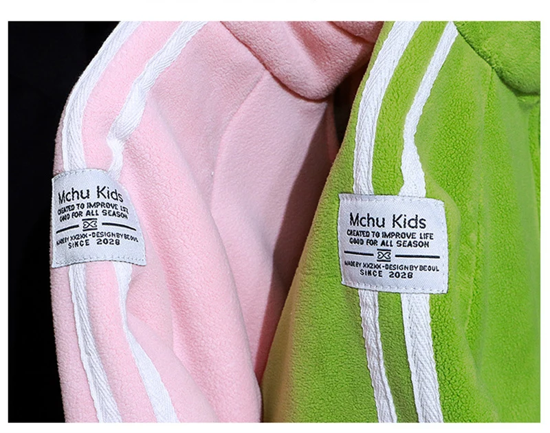 Boys Girls Winter Jacket Children Plus Velvet Thick Warm Coats Kids Fashion Zipper Outwears Autumn Hooded Windbreaker Clothing