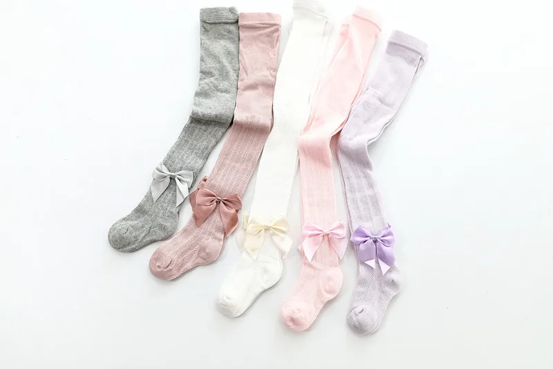 Summer New Baby Girl Pantyhose Mesh Kids Tight Bow Children's Pantyhose Thin Princess Girl's Bottom Pantyhose Tights