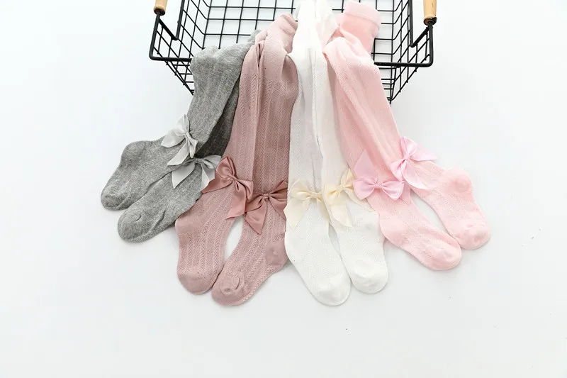 Summer New Baby Girl Pantyhose Mesh Kids Tight Bow Children's Pantyhose Thin Princess Girl's Bottom Pantyhose Tights