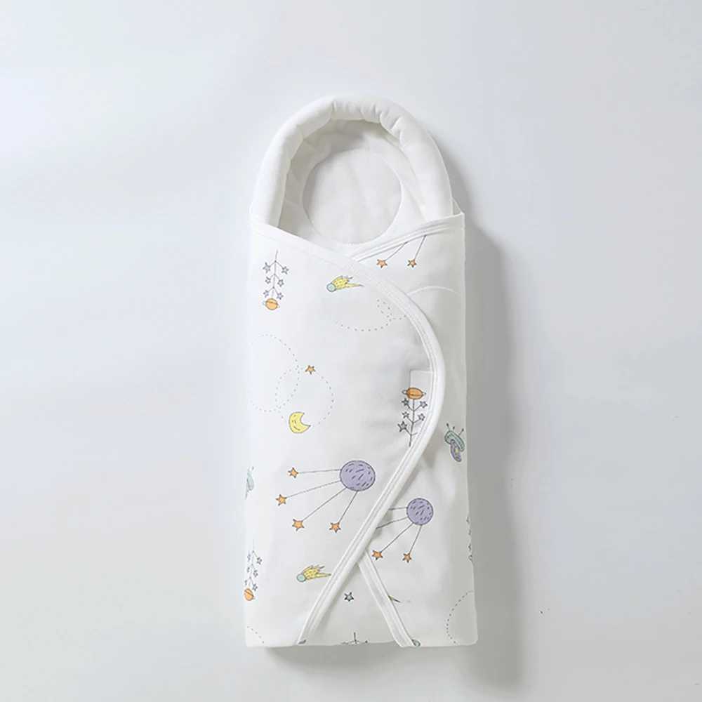 Baby Swaddling Blanket Cotton Infant Nursery Wrap For Newborns Dinosaur Print Head Neck Protector Blanket Warm Baby Blanket