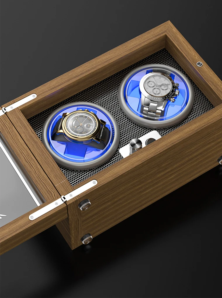 IBBETON Luxury Brand Wood Watch Winder High-End 1 Slot Automatic Watches Box with Mabuchi Moto Watch Cabinet Clock Storage Box