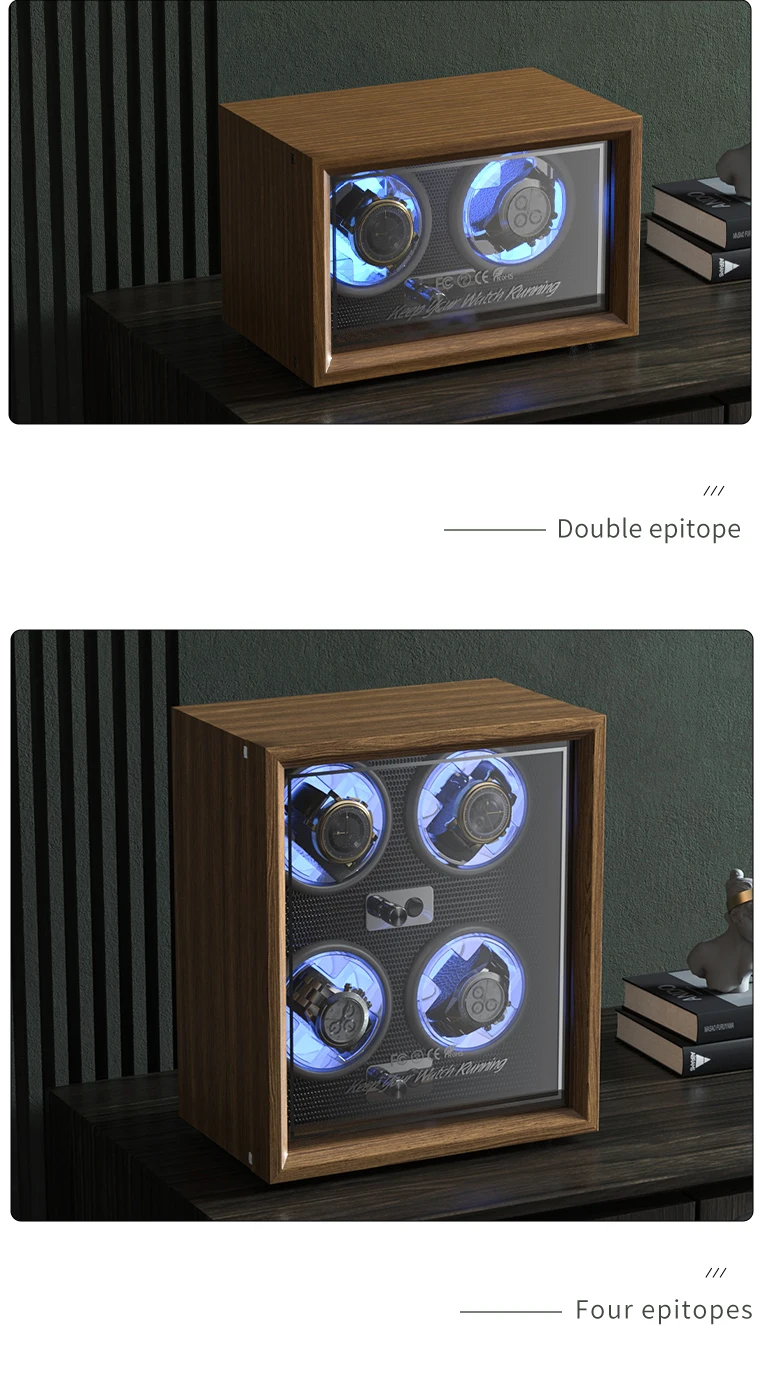 IBBETON Luxury Brand Wood Watch Winder High-End 1 Slot Automatic Watches Box with Mabuchi Moto Watch Cabinet Clock Storage Box