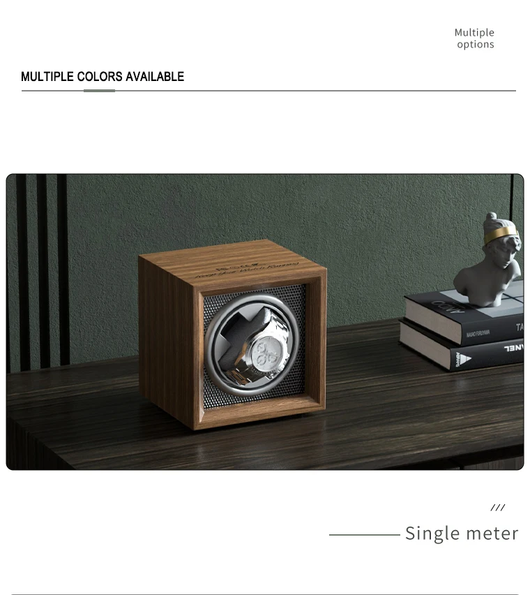 IBBETON Luxury Brand Wood Watch Winder High-End 1 Slot Automatic Watches Box with Mabuchi Moto Watch Cabinet Clock Storage Box