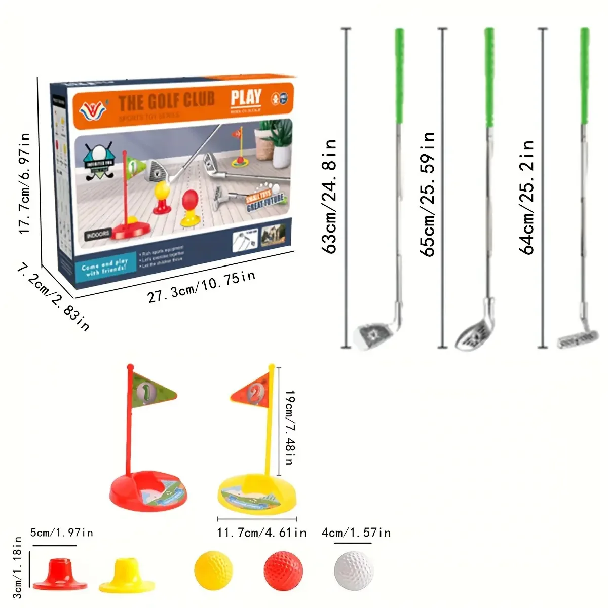 1 Set Children's Golf Club Set Outdoor Sports Toys Sports Games Competitive Indoor Interactive Retractable Golf Club Set Toys