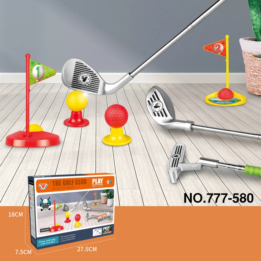1 Set Children's Golf Club Set Outdoor Sports Toys Sports Games Competitive Indoor Interactive Retractable Golf Club Set Toys
