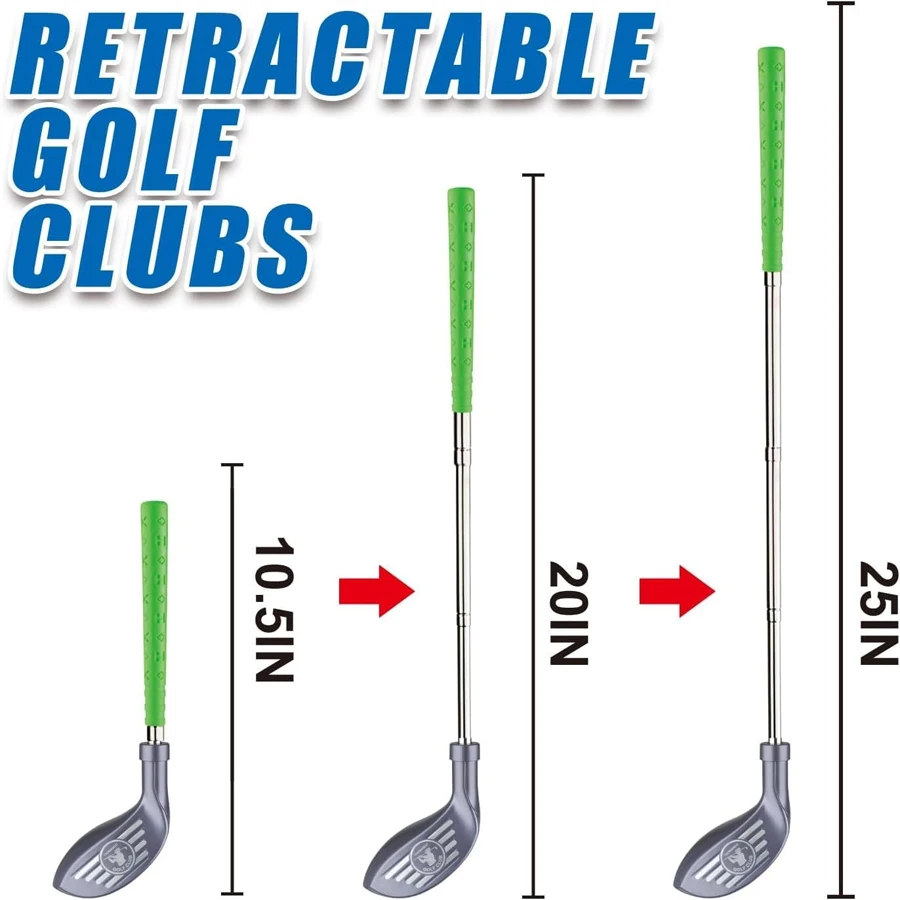 1 Set Children's Golf Club Set Outdoor Sports Toys Sports Games Competitive Indoor Interactive Retractable Golf Club Set Toys