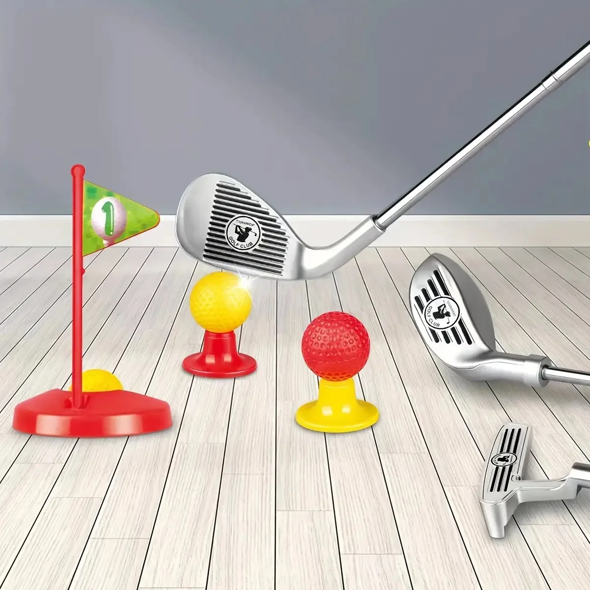 1 Set Children's Golf Club Set Outdoor Sports Toys Sports Games Competitive Indoor Interactive Retractable Golf Club Set Toys