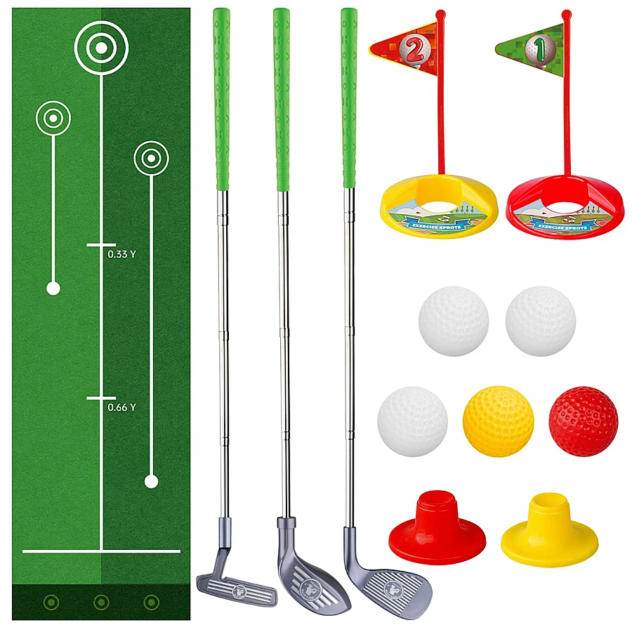 1 Set Children's Golf Club Set Outdoor Sports Toys Sports Games Competitive Indoor Interactive Retractable Golf Club Set Toys