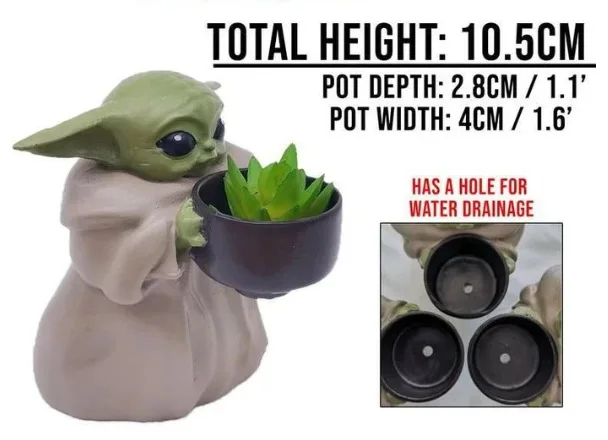 Star Wars Baby Yoda Cute Yoda Baby Flower Pot The Mandalorian Dolls Toy Gifts for Children