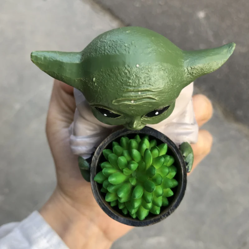 Star Wars Baby Yoda Cute Yoda Baby Flower Pot The Mandalorian Dolls Toy Gifts for Children