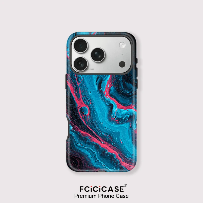 Fcicicase For Magsafe Phone Case for iPhone Air 17 16 15 14 13 12 11 Pro Max Magnetic Wireless Charge Painting Pattern Cover