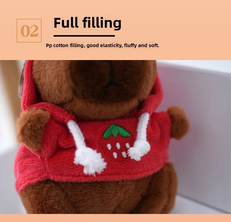 Cute Cartoon Kapibara Pendant Plush Toy Doll Bag Hanging Ornaments Cute Kapila Keychain Doll Car Pendant Desktop Doll Ornaments