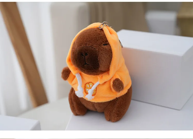 Cute Cartoon Kapibara Pendant Plush Toy Doll Bag Hanging Ornaments Cute Kapila Keychain Doll Car Pendant Desktop Doll Ornaments