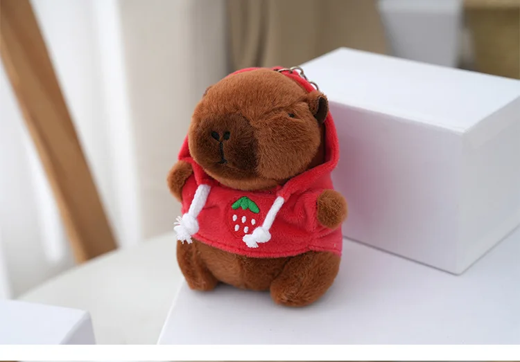 Cute Cartoon Kapibara Pendant Plush Toy Doll Bag Hanging Ornaments Cute Kapila Keychain Doll Car Pendant Desktop Doll Ornaments