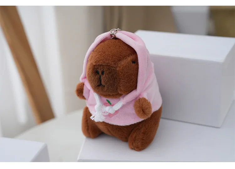 Cute Cartoon Kapibara Pendant Plush Toy Doll Bag Hanging Ornaments Cute Kapila Keychain Doll Car Pendant Desktop Doll Ornaments