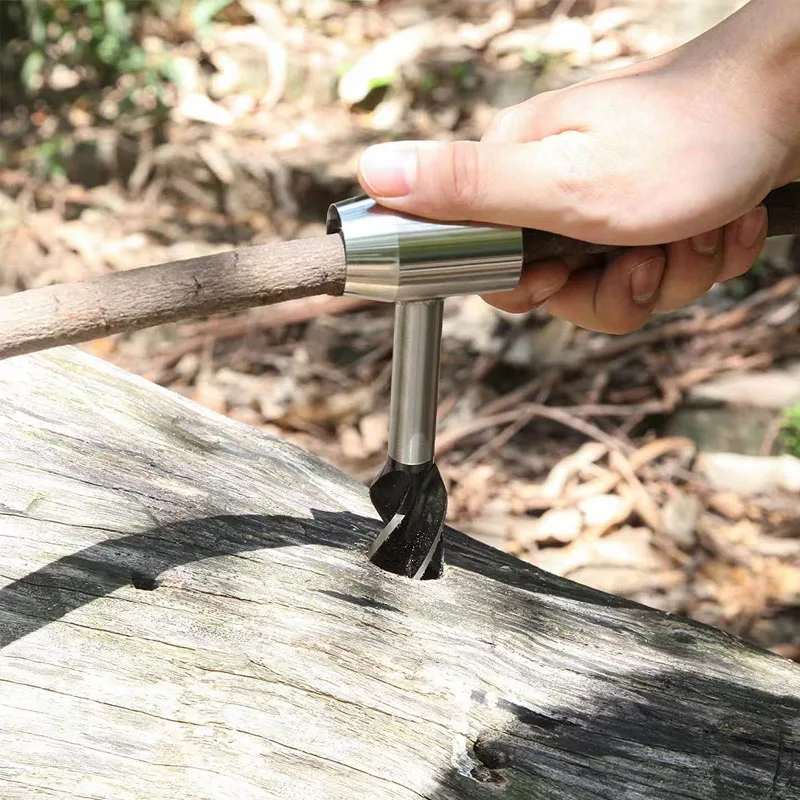 Auger Wrench Outdoor Survival Hand Drill Survival Gear Tool Sports Jungle Crafts Camping Bushcraft Accessories