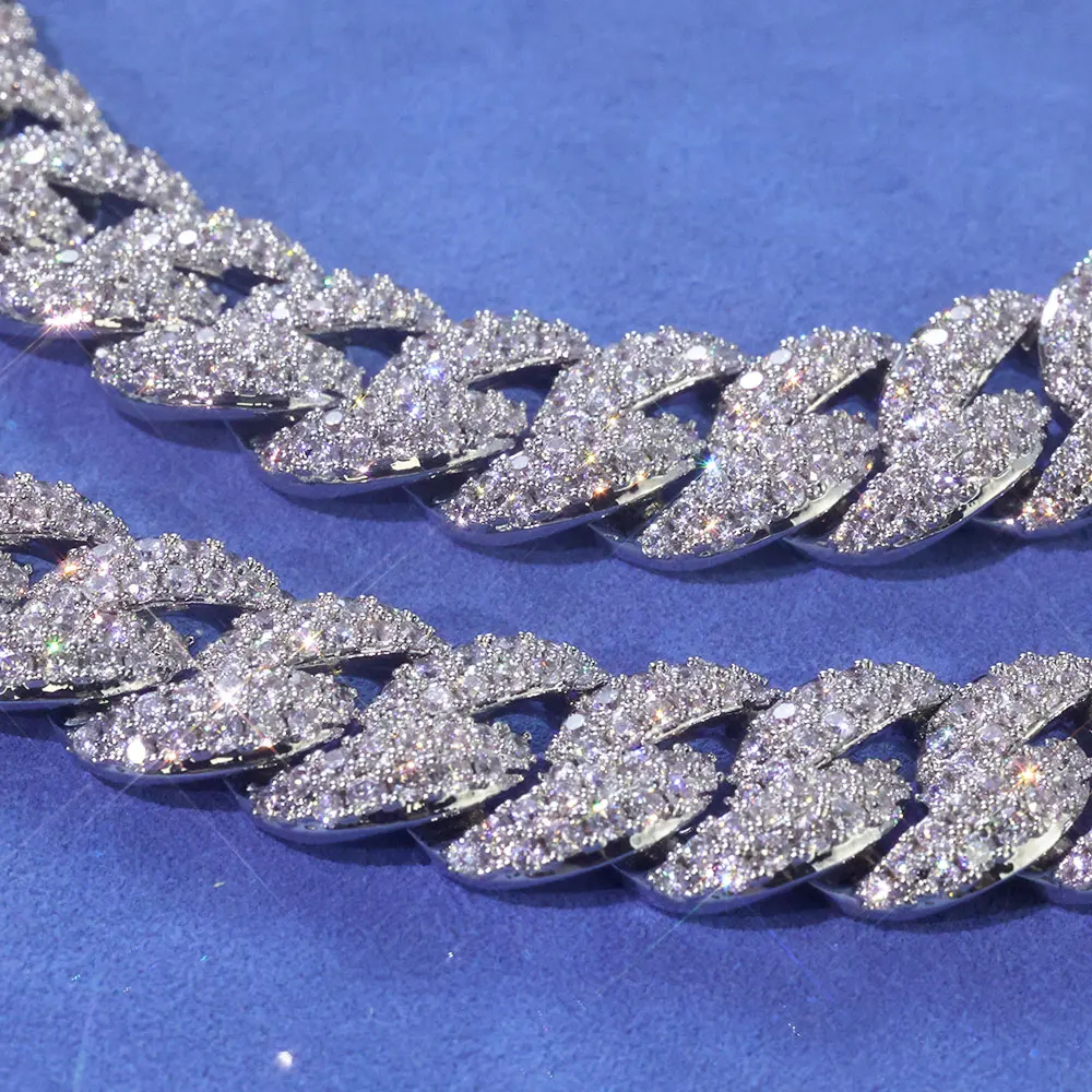 ESKEEM 2/3/4/6Row Full Diamond Bubble Cuban Bracelet 10/13/18/20/22MM CZ Stone Iced Out Hip Hop Jewelry Cuban Bracelet Women Men