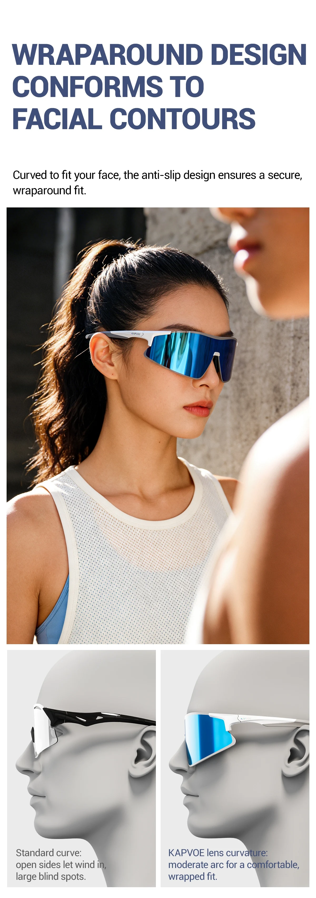 KAPVOE New Photochromic Running Sunglasses Marathon Night Riding MTB Bike Bicycle Outdoor Sport Hiking Glasses Eyewear Equipment