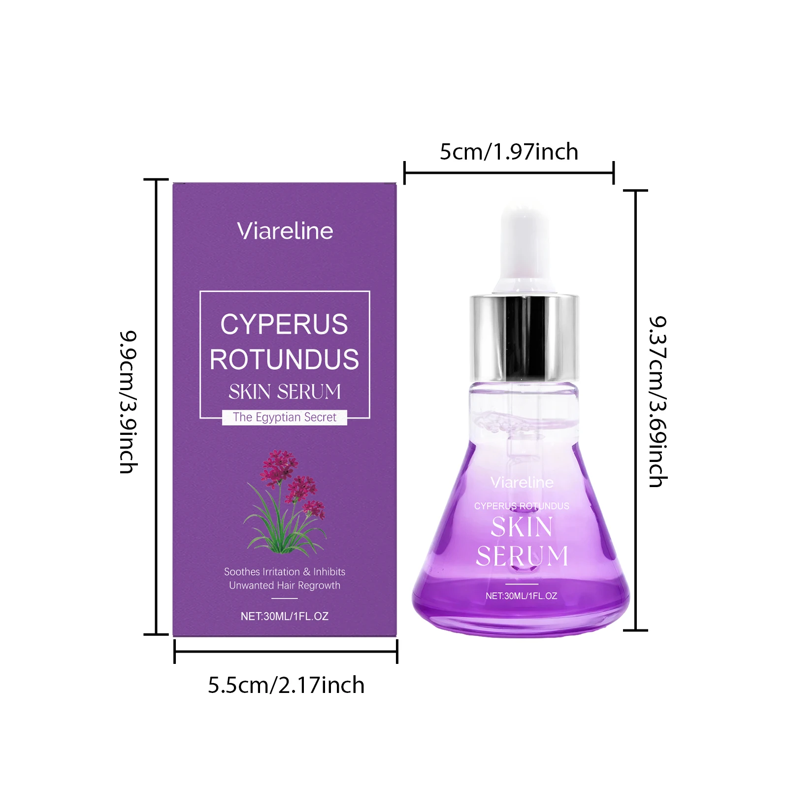 Cyperus Rotundus Skin Serum Hair Growth Inhibitor Natural Soothing Moisturizing Shrinking Pores Body Hair Removal Essence Liquid